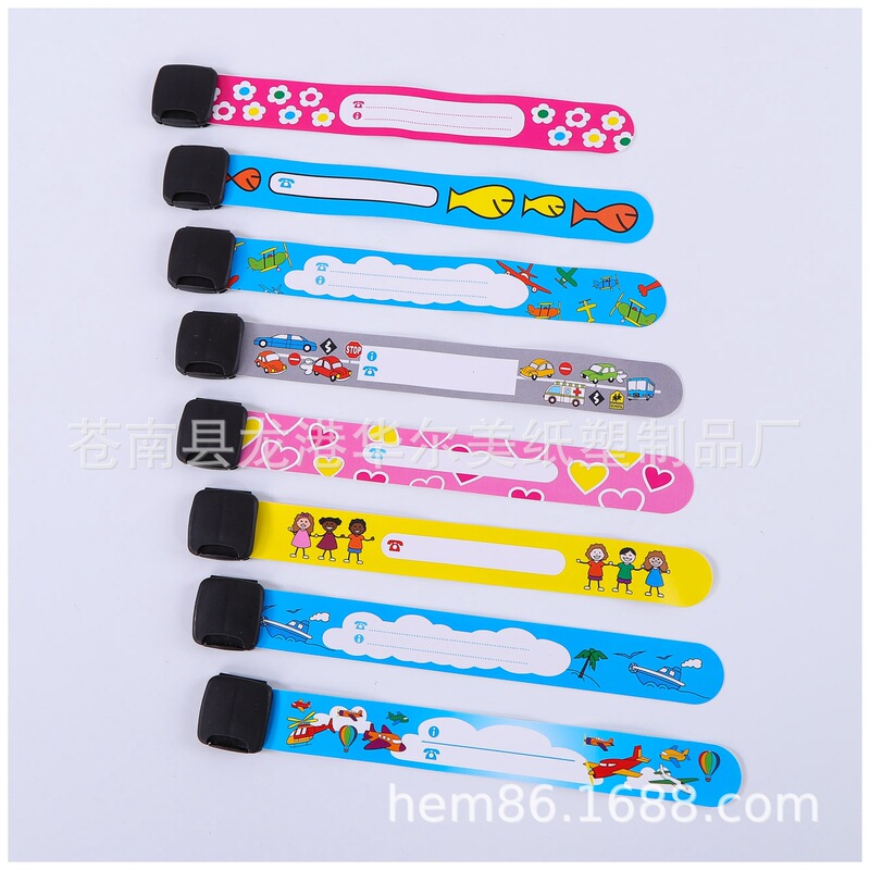 Anti-lost Waterproof Children's Wristband Kindergarten Freshmen Class Reusable Bracelet Handwritten Identification Anti-lost Waterproof Children's Wristband Kindergarten Freshmen Class Reusable Bracelet Handwritten Identification