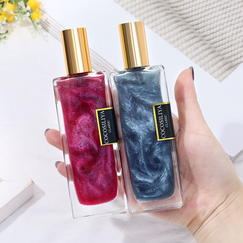 Perfume de mujer celebridad en línea COCOSILIYA oro arenas movedizas perfume de mujer de larga duración caja de regalo fresca entrega