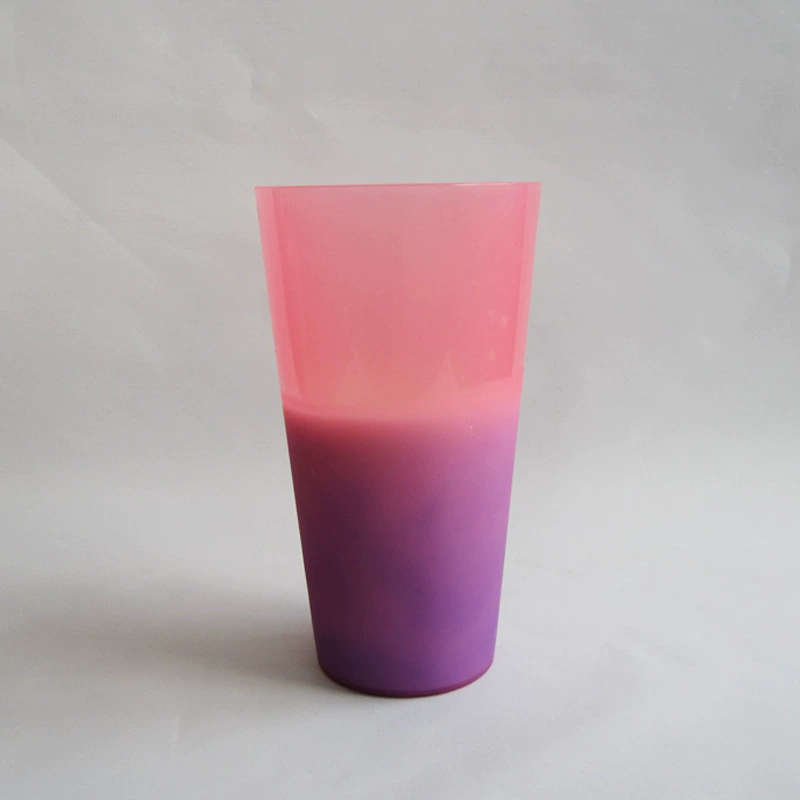 Чашка изменения цвета чувствительная к температуре PP пластичная высокая температура изменения цвета Чашка низкой температуры холодная чашка изменения цвета может быть напечатана цветным логотипом