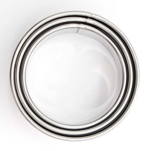 Stainless steel thickened wavy round pressed dumpling skin mold cake mold three-piece set kitchen wonton dumpling artifact