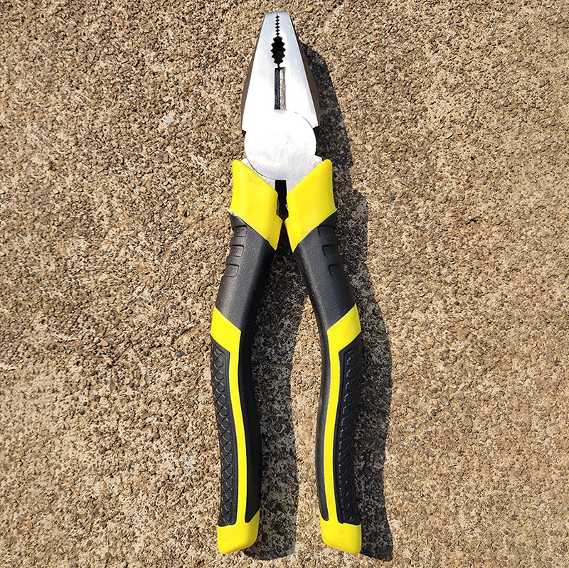 Fabricante en stock 8 pulgadas 200mm alicates de alambre de forja alicates de alambre tornillo de alta frecuencia templado 45 alicates de alambre de acero al carbono