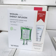South Korea imported Wonjin Ampoule Mask Hydrating Hyaluronic Acid Essence with Cleansing Milk Blue Green Pink Model