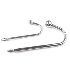 7肛雙珠鈎成人情趣用品金屬不鏽鋼 肛門鈎單珠彎鈎廠家供應批發