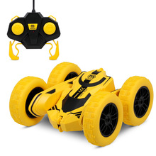 跨境熱銷特技車翻斗車扭轉雙面車兒童電動遙控車玩具RC STUNT CAR