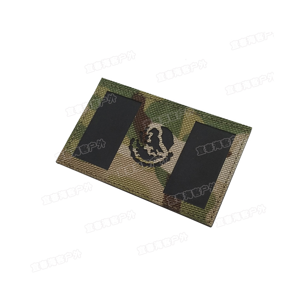 Parches de bandera IR europeo tela reflectante Velcro sello bandera camuflaje brazalete en stock