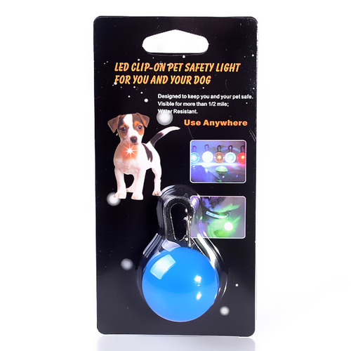 Luminous Pet Dog LED Round Pendant Dog Pendant Pet Outdoor Travel LED Warning Light Manufacturer Wholesale