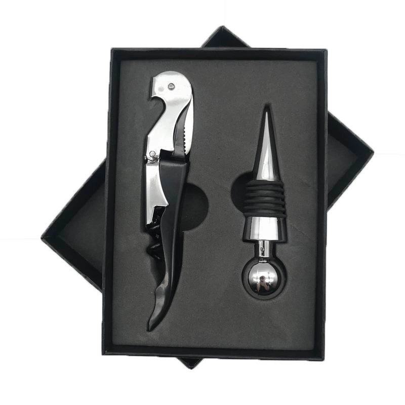 Bottle opener, set stainless steel, vacuum wine dispenser, gift box, Birthday gift, 4 piece set