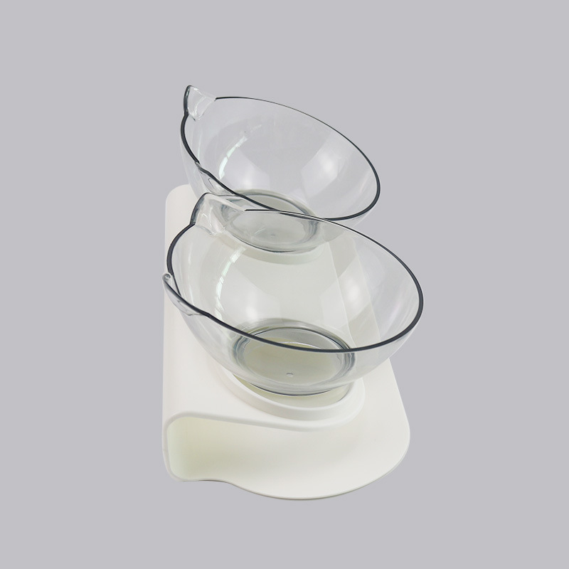 Suministro directo de fábrica nuevo gato cara doble tazón antideslizante desmontable oblicua boca gato tazón de mascotas tazón portátil perro tazón gato tazón