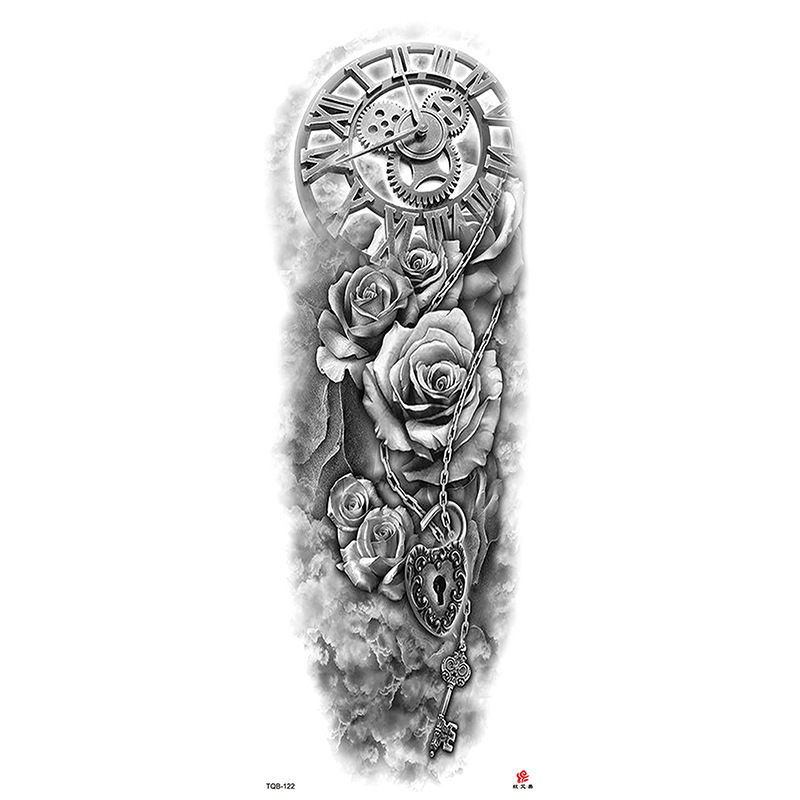 New Full Arm Tattoo Stickers, Flower and Sanskrit Letter Tattoo Stickers, Factory Direct Sales, in Stock Wholesale New Full Arm Tattoo Stickers, Flower and Sanskrit Letter Tattoo Stickers, Factory Direct Sales, in Stock Wholesale