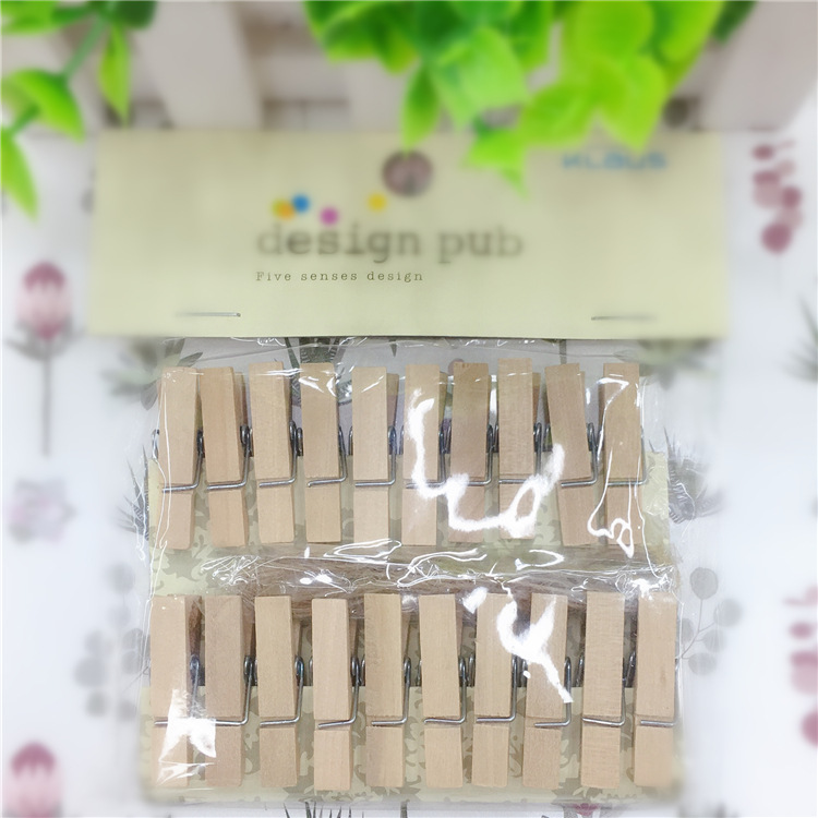 미니 화이트 배아 나무 컬러 나무 클립 3.5cm 작은 나무 클립 (20 개) 사진 클립 스낵 클립