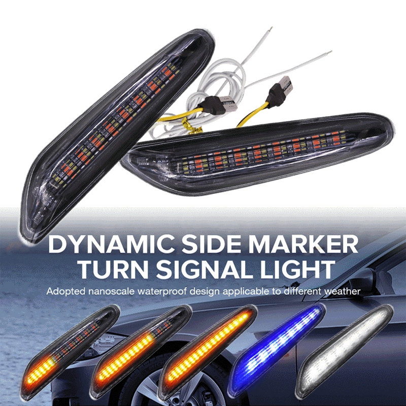 Подходит для модификации автомобиля BMW прикосновением синего светодиодного крыла боковой проточной воды поворотник E90E91E92E93