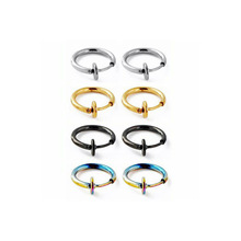 韩版无耳洞假耳环圈耳钉女不锈钢耳扣欧美时尚简约男士钛钢小耳夹