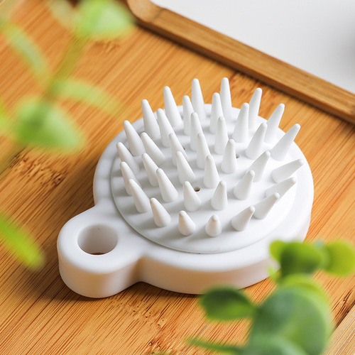 Hairbrush, Japanese MUJI Style Hair Scrubber Scalp Massager Silicone Hairbrush, Hair Washing Gadget Shampoo Comb