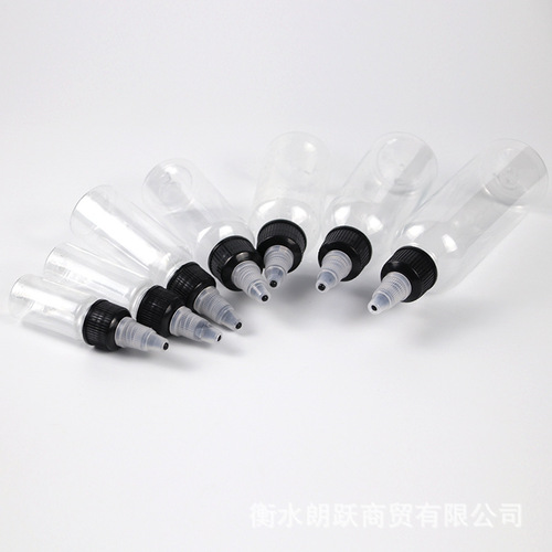 10/20/30/50/60/80/100/120ml transparent PE tipped gel rotating squeeze bottle for refilling