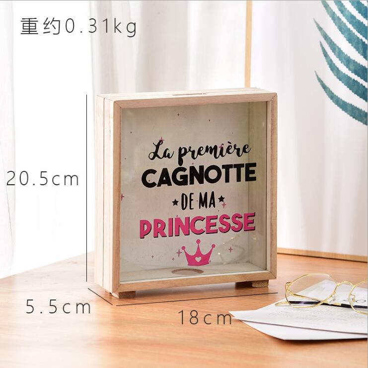 Nórdico ins creativo hogar de madera alcancía dormitorio escritorio decoración foto apoyos sundries caja almacenamiento