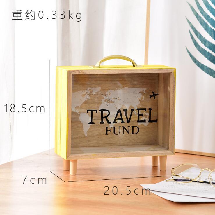 Nórdico ins creativo hogar de madera alcancía dormitorio escritorio decoración foto apoyos sundries caja almacenamiento