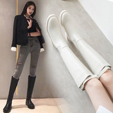 KW-5 Knight Boots Женские коленные ботинки 2024 Осень и зима новые толстые военные ботинки Большой размер женских туфель 41-43