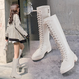 Демисезонные ботинки, высокие сапоги в английском стиле, коллекция 2021, большой размер