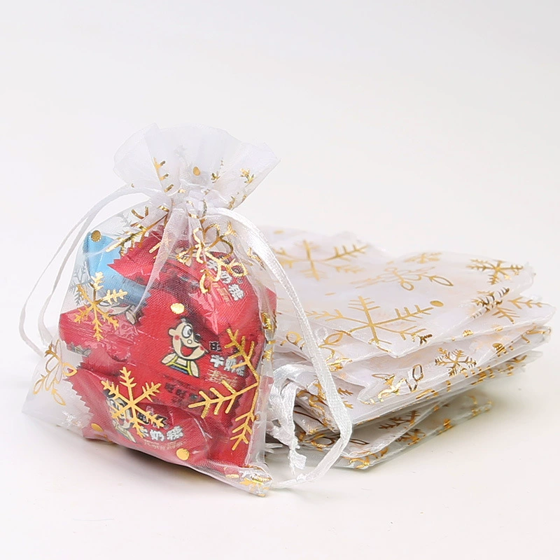 Белая снежинка позолоченные узоры для шнурка 9*12 Eurgin пряжа Подарочная упаковка для упаковки саше высокая плотная сетчатая пряжа