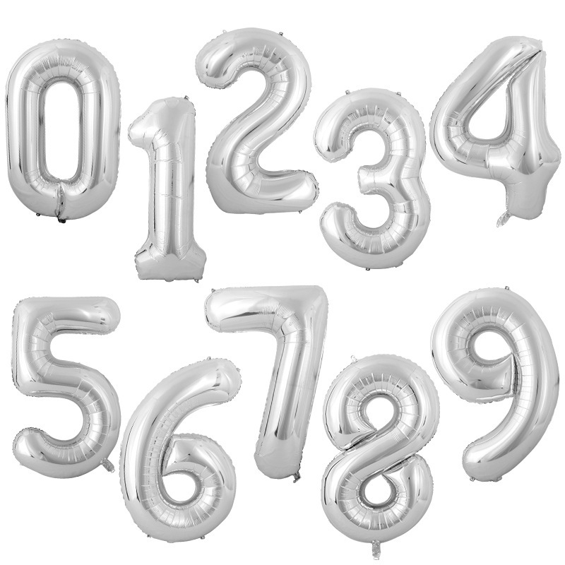 40 pulgadas grandes globos de aluminio digital oro blanco plata oro rosa verde globos digitales al por mayor