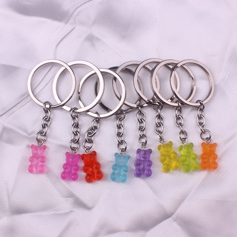 Candy Color Bear Key Ring Hip Hop Fashion Key Accessories Colorful Peach Heart Clothing Accessories Candy Color Bear Key Ring Hip Hop Fashion Key Accessories Colorful Peach Heart Clothing Accessories