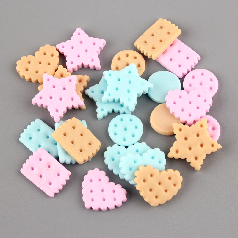 Five-pointed star biscuit love food play soda cake resin accessories cream glue mobile phone material diy doll house supermarket