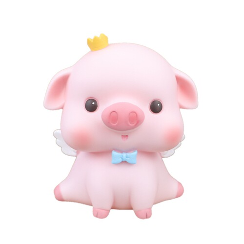 ins creative Korean cute obedient pig children's piggy bank Internet celebrity cartoon anti-fall piggy bank vinyl pig ornaments