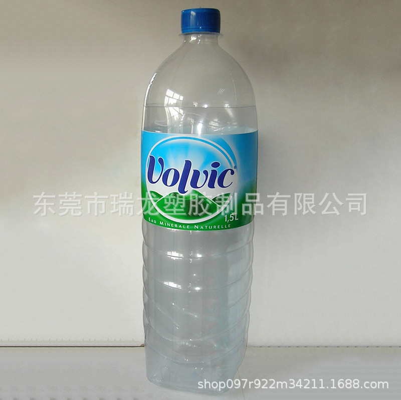 透明PVC吹气矿泉水瓶 打样PVC生产广告瓶 闭气式广告 瓶子
