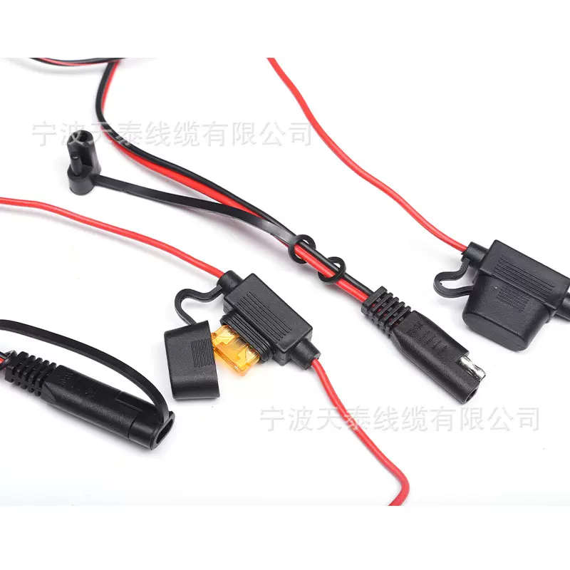 供应两芯电源数据接头电脑接头线USB带保险丝连接插头直插式