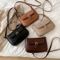 Internet celebrity single shoulder small bag for women 2021 new trendy Korean version simple textured style bag fashion armpit bag small square bag