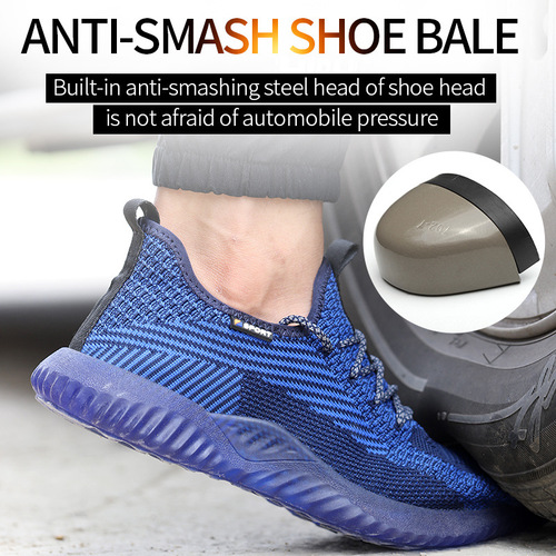 Manufacturer wholesale summer breathable labor protection shoes, anti-smash, anti-puncture, wear-resistant, anti-slip, workshop construction site protective work shoes for men