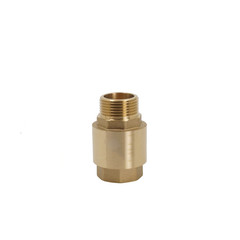 Brass thickened 4-minute inner and outer teeth vertical check valve 1/2 spring double outer wire one-way valve water pipe anti-reverse backflow valve