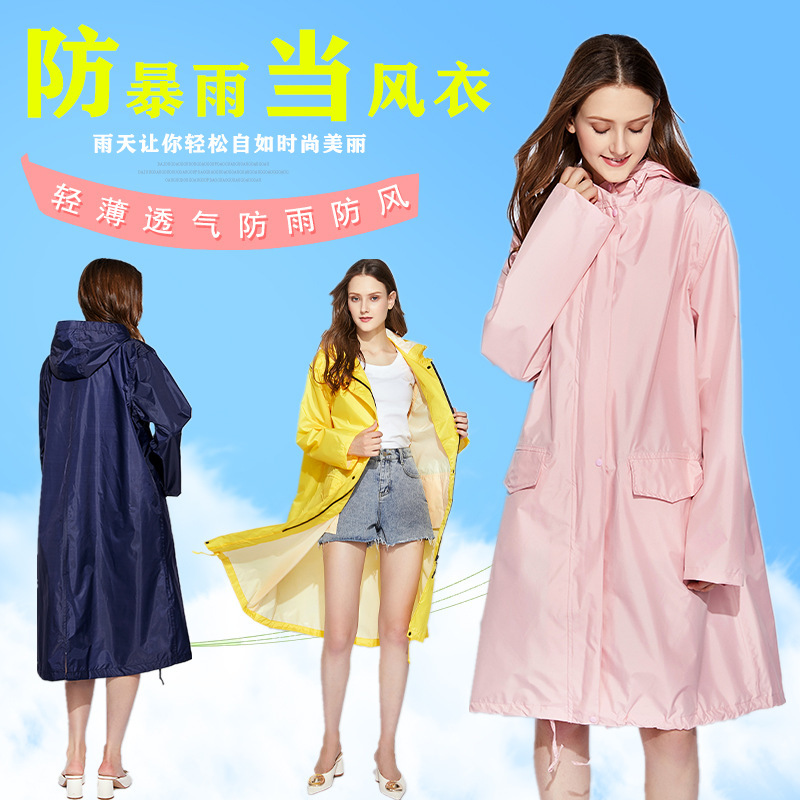 Rainstorm-proof Adult Raincoat Women's Coat Fashionable Hiking Long Zipper Waterproof Windbreaker Lightweight Full Body Poncho Men's Trendy Rainstorm-proof Adult Raincoat Women's Coat Fashionable Hiking Long Zipper Waterproof Windbreaker Lightweight Full Body Poncho Men's Trendy
