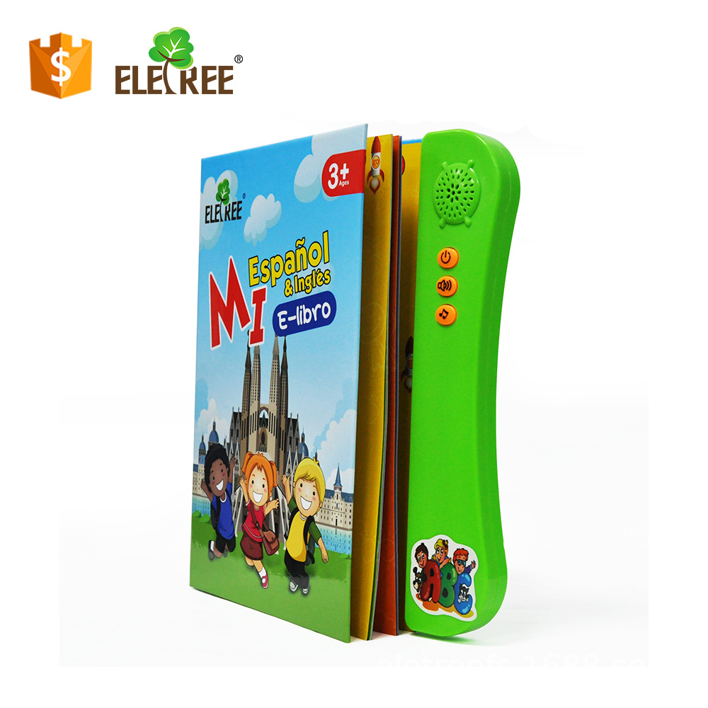 Libro interactivo ELETREE con sonido - En español e inglés - Libro táctil para educación temprana - Juguete educativo para niños