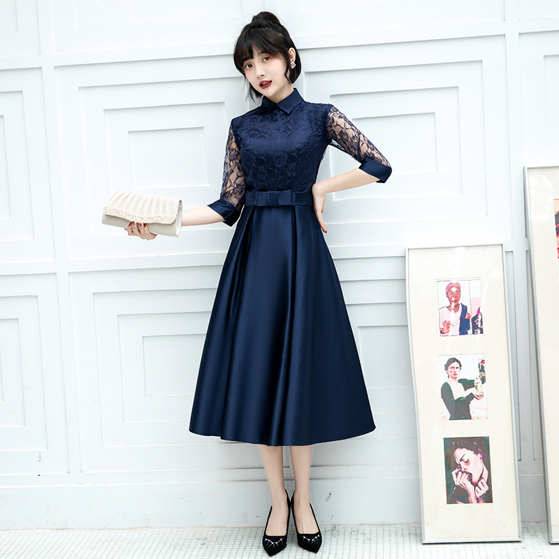 Vestido de cóctel negro para mujer, nuevo estilo 2026, elegante, de longitud media, ajustado, para cumpleaños, noche, adecuado para uso diario