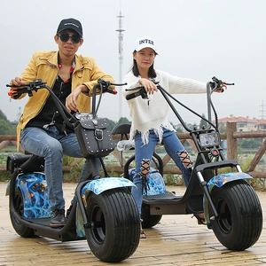 X1 Harley Elektrikli Motosiklet CityCoco Skuter İki Oturacaqlı Batareyalı Avtomobil