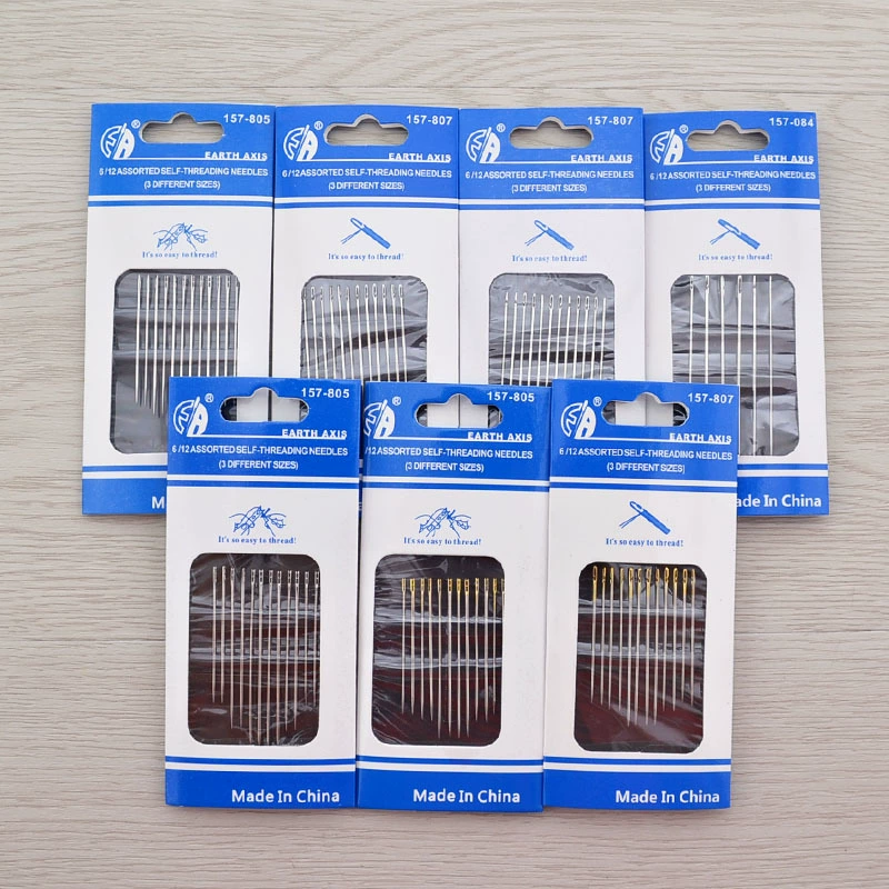Высококачественный бег в Jianghu, не глядя на боковые слепые ручные швейные иглы, удобен для пожилых людей с двойным отверстием, чтобы шить иглы для квилтинга без заправки нитей в иглы.