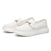 Demi-season white shoes, casual footwear platform, 2019, genuine leather, Korean style