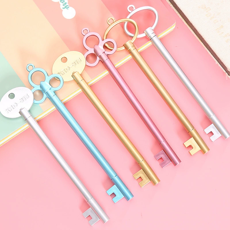 Ключ гелевая ручка оптом Мультяшная творческая литейная ручка 0,5 черная ручка офисные культурные принадлежности Приз начальной школы