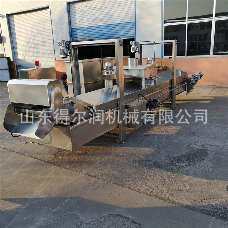 新款榴莲酥油炸机 翻转式甜甜圈油炸生产线 电加热猫耳酥油炸机