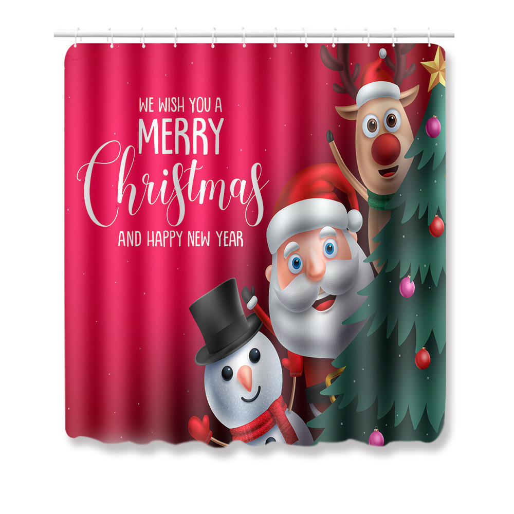 Navidad muñeco de nieve alfombra de baño alfombra de puerta inodoro de tres piezas antideslizante alfombra de piso transfronterizo en stock deseo amazon 1