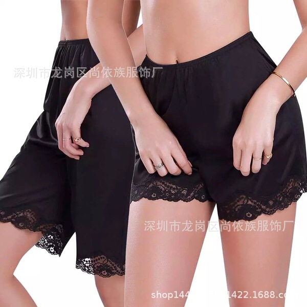 lace silk summer shorts for leisure