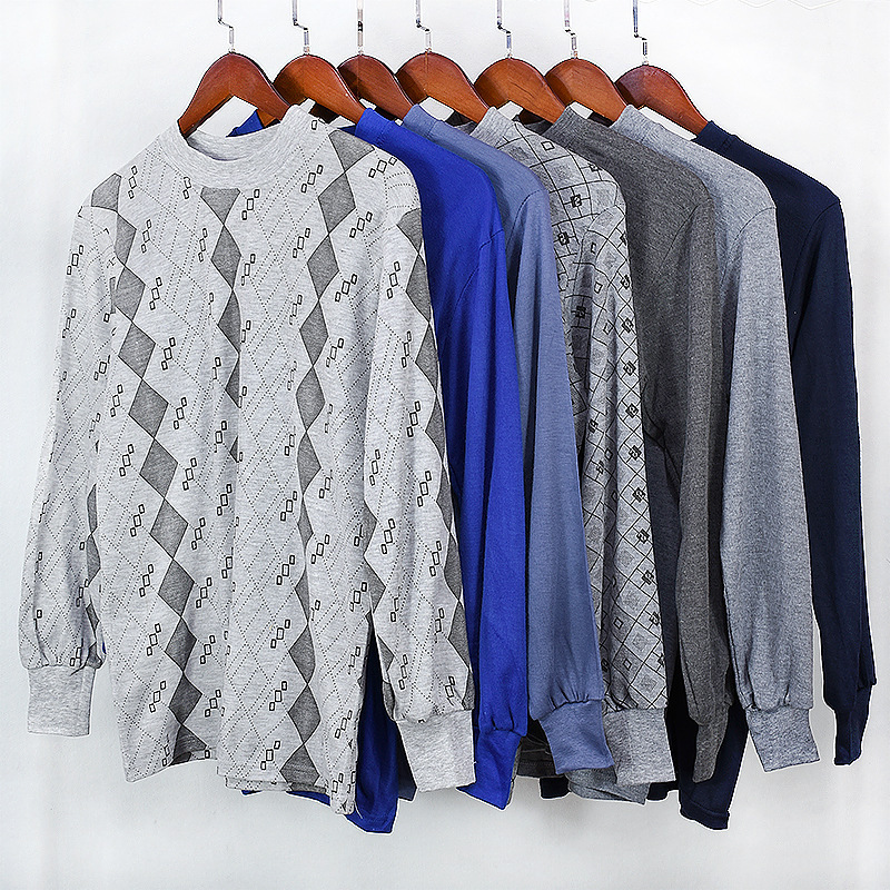 Men's Autumn Clothes Mid-collar Cotton Sweater plus size Half-high Collar Autumn and Winter Thermal Underwear Single Piece Autumn Clothes for Middle-aged and Elderly Dads Men's Autumn Clothes Mid-collar Cotton Sweater plus size Half-high Collar Autumn and Winter Thermal Underwear Single Piece Autumn Clothes for Middle-aged and Elderly Dads