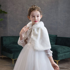 Children's fur shawl, kid's cape, girl's cape, autumn and winter outing dress, princess dress, performance warm plush shawl