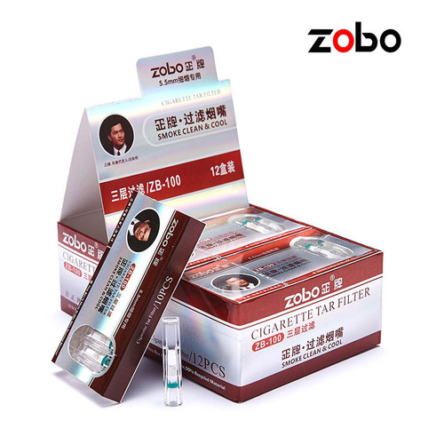 ZOBO Official Cigarette Filters for Ladies Disposable Slim Filters with Triple Filter Beads Clean Smoke Adapters Bulk