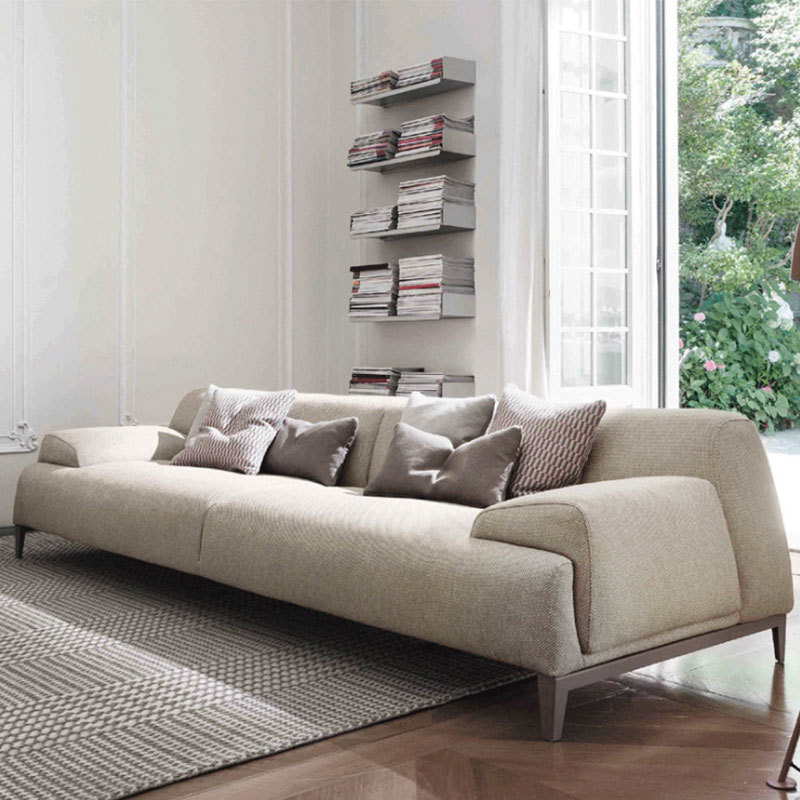 Nórdico moderno minimalista sala de estar medio y pequeño apartamento esquina sofá silla combinación modelo habitación apartamento muebles