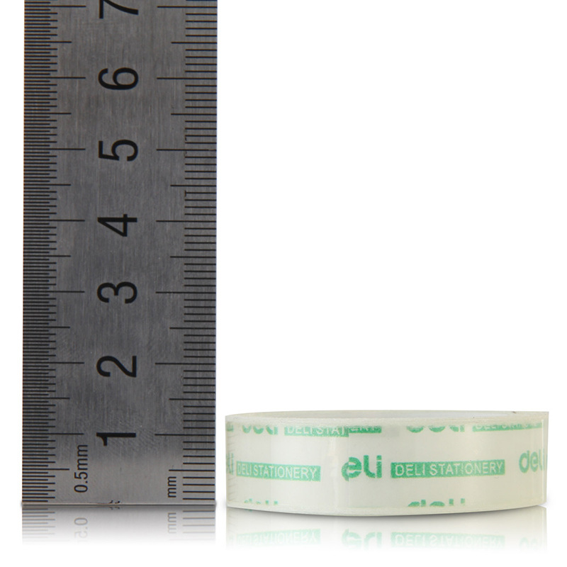 Deli 30029 papelería cinta 12mm * 18 m transparente pequeña cinta de oficina del estudiante 6 rollos de tubo al por mayor