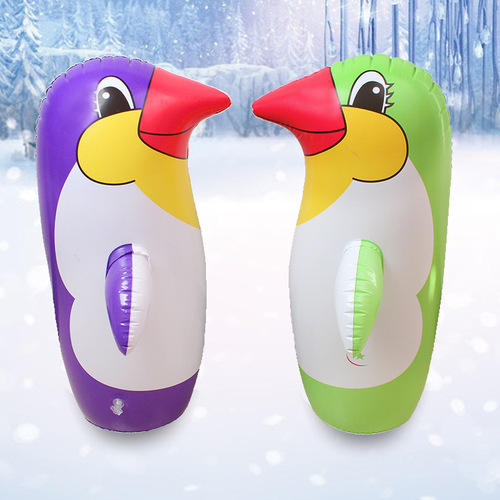 New Colorful Inflatable Large Penguin Tumbler Wholesale Street Stall Children Inflatable Cartoon PVC Toy