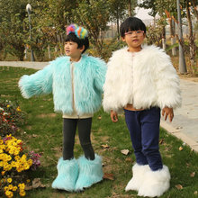 �S���¿�fur coatͯ ��Ƥ������ë��ëë��������Ůһ�����l