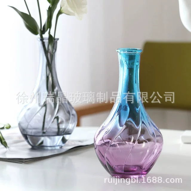 Скандинавская маленькая свежая стеклянная ваза для гостиной, украшения для гостиной, поделки, украшения, ваза Willis